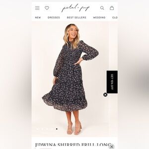 Petal and Pup Floral Long Sleeve Dress